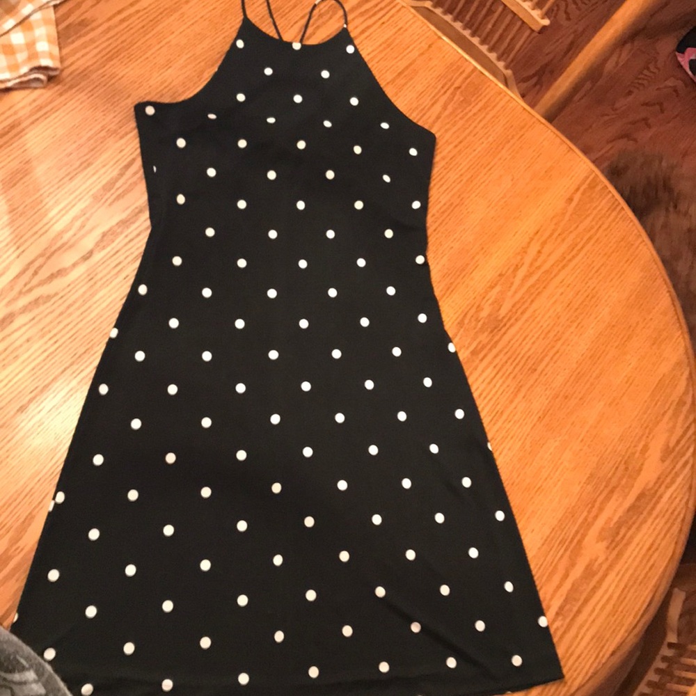 Ralph Lauren black and white polka dot dress